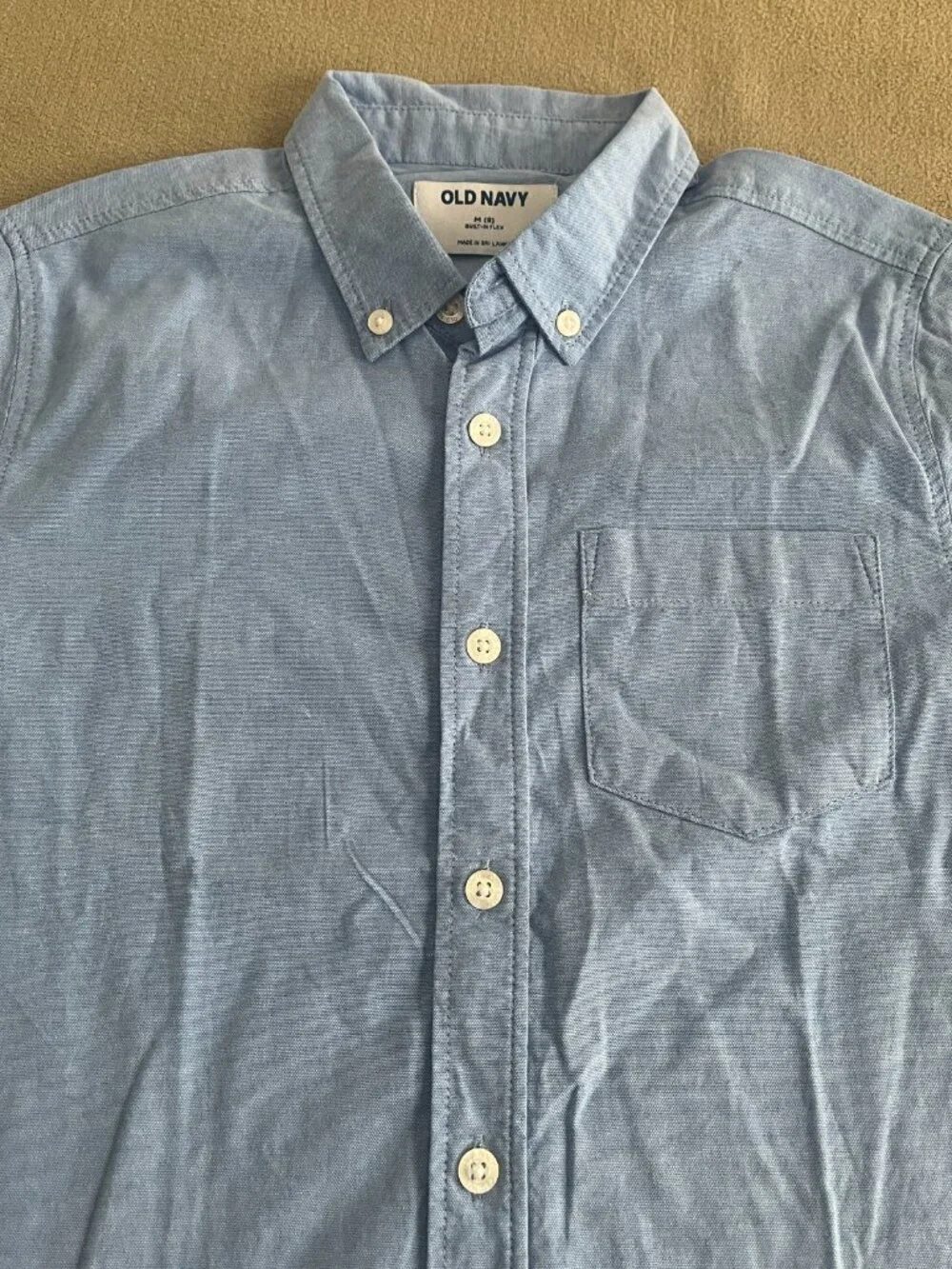 Old Navy Boys Blue Shirt Short Sleeves Size M 8 NWT